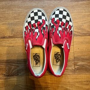 Vans Checker Flame Classic Slip-On Shoes